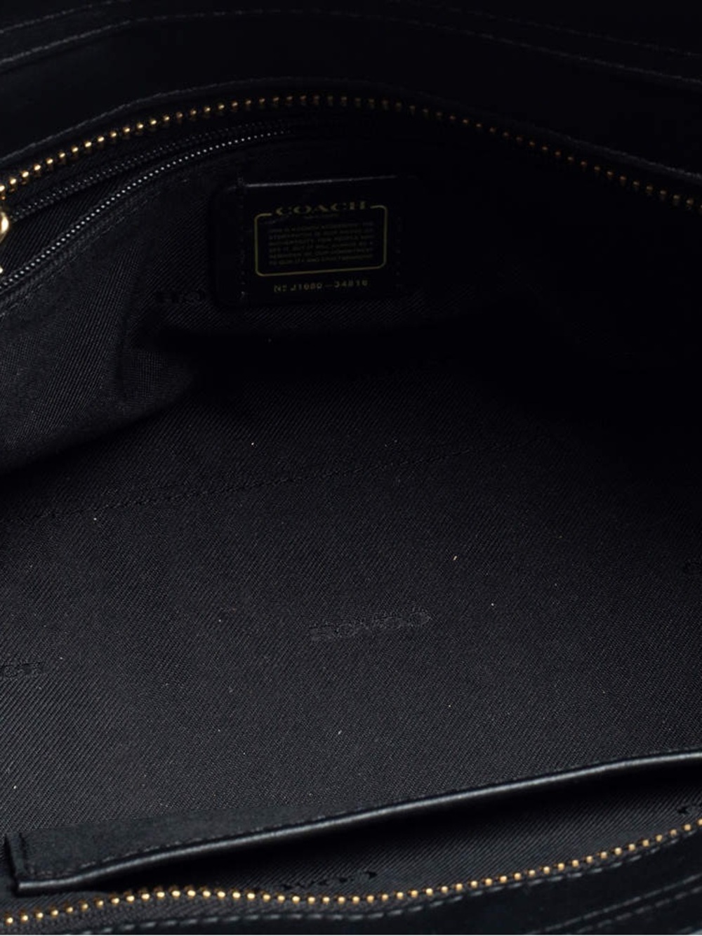 COACH Swagger 27 Carryall Satchel | Black Pebbled Leather | Like New | Dust Bag - Picture 6 of 7